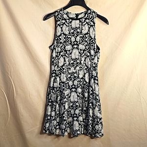 H&M women dress, Size Small, Color: Off White and dark green